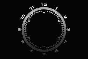 3d illustration  of     round clock, stopwatch on a black    background. Stopwatch icon, logo. Chronometer, vintage timer photo