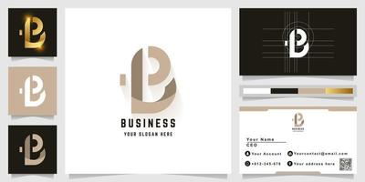 Letter B or BL monogram logo with business card design vector