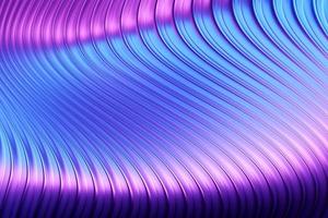 Geometric stripes similar to waves. Abstract   blue and pink glowing crossing lines pattern. 3d illustration