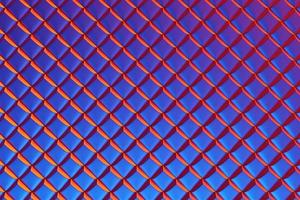 3D rendering. Blue and pink pattern of cubes of different shapes. Minimalistic pattern of simple shapes. Bright creative symmetric texture photo