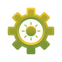 sun gear logo gradient design template icon element vector