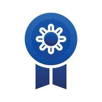 sun medal logo gradient design template icon element vector