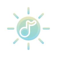 sol música logo degradado diseño plantilla icono elemento vector