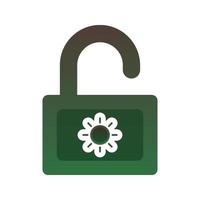 sun padlock logo gradient design template icon element vector