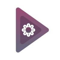 sun play logo gradient design template icon element vector