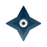sun shuriken logo gradient design template icon element vector