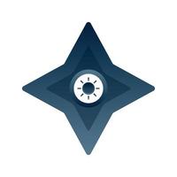 sol shuriken logo degradado diseño plantilla icono elemento vector