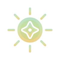 sun shuriken logo gradient design template icon element vector