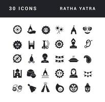Vector Simple Icons of Ratha Yatra