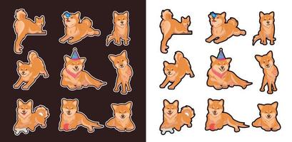 Stickers of Shiba Inu Dogs