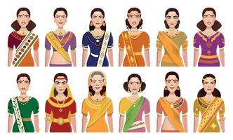 Indian Women in a Realistic Style