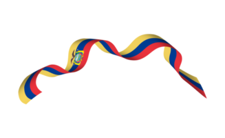 battement de ruban du drapeau de l'equateur png