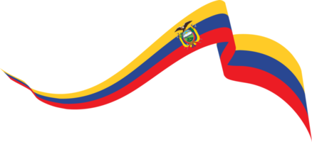 battement de ruban du drapeau de l'equateur png