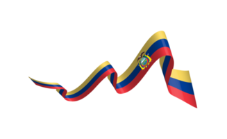 aleteo de la cinta de la bandera de ecuador png