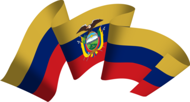 aleteo de la cinta de la bandera de ecuador png