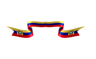 aleteo de la cinta de la bandera de ecuador png