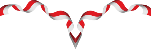 Indonesia flag ribbon flutter png