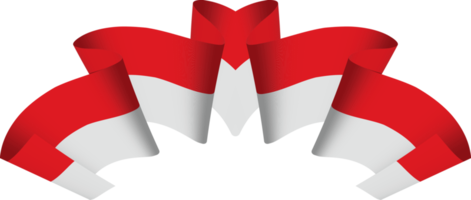 Indonesia flag ribbon flutter png