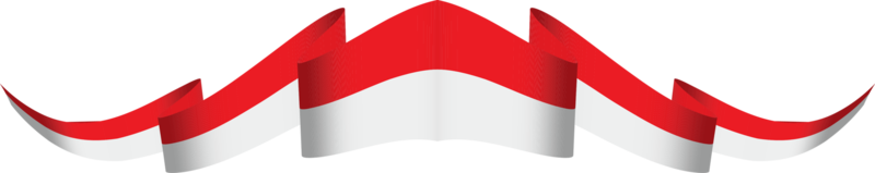 Indonesia flag ribbon flutter png