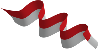 aleteo de la cinta de la bandera de indonesia png