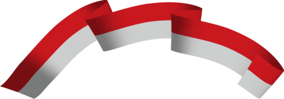battement de ruban du drapeau indonésien png