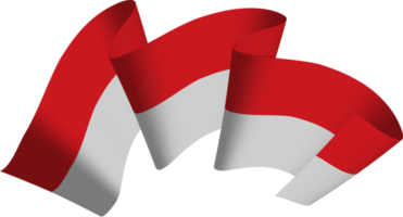 Indonesia flag ribbon flutter png