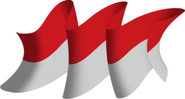 sventola del nastro della bandiera dell'indonesia png