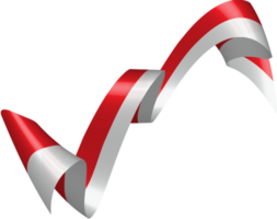 Indonesia flag ribbon flutter png