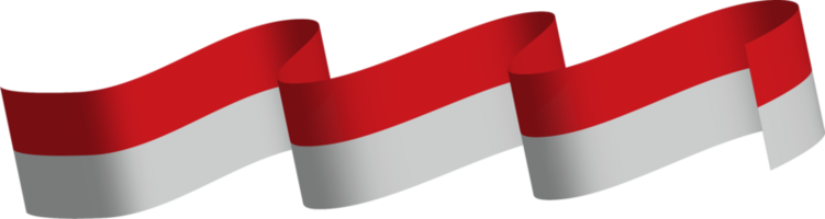 Indonesia flag ribbon flutter png