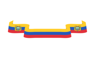 aleteo de la cinta de la bandera de ecuador png