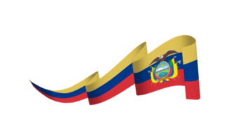 sventola del nastro della bandiera dell'ecuador png