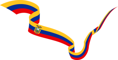 aleteo de la cinta de la bandera de ecuador png