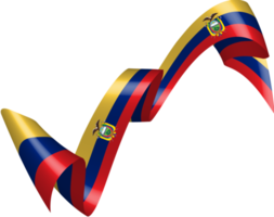 battement de ruban du drapeau de l'equateur png