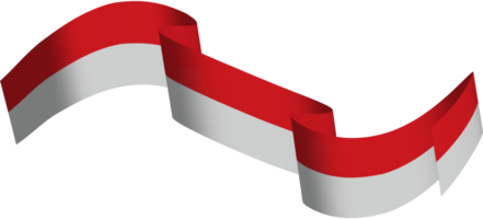 sventola del nastro della bandiera dell'indonesia png