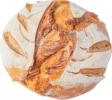 cutout sourdough bread on transparent background. png