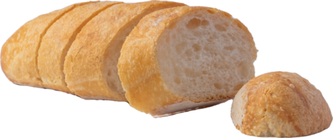 ausgeschnittenes Baquette-Brot auf transparentem Hintergrund. png