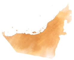carte des émirats arabes unis couleur eau colorée sur fond de toile. png