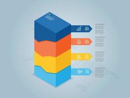 abstract steps infographic presentation vector