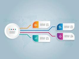 abstract steps infographic presentation report vector