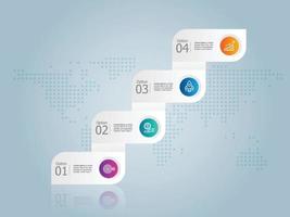 abstract steps infographic presentation report vector