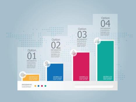 abstract steps infographic presentation report vector