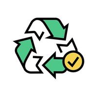 signo de reciclaje icono de color signo de ilustración vectorial vector