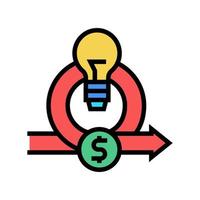 idea de negocio de ilustración de vector de icono de color de economía circular