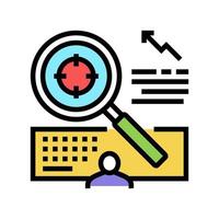 target market research color icon vector illustration