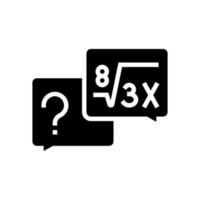 math solving geek glyph icon vector illustration