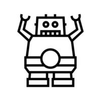 robotic geek line icon vector illustration sign