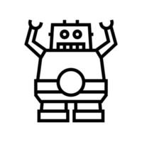 robotic geek line icon vector illustration sign