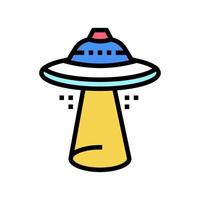 ufo friki color icono vector ilustración signo