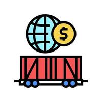 train transportation color icon vector flat illustration