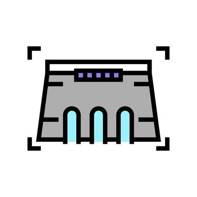 dam modeling color icon vector illustration sign